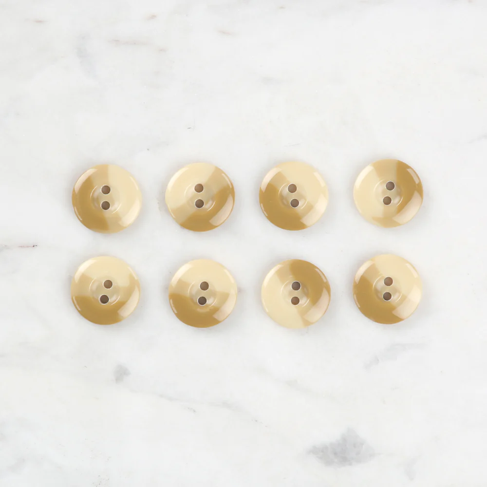 Loren Crafts 8 Pack Button, Beige - 1142 - Image 2