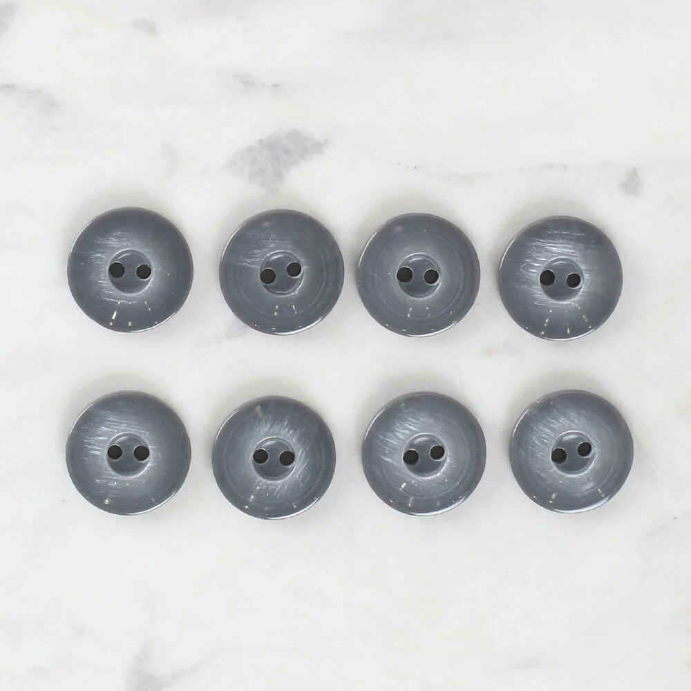 Loren Crafts 8 Pack Button, Grey - 1112 - Image 2