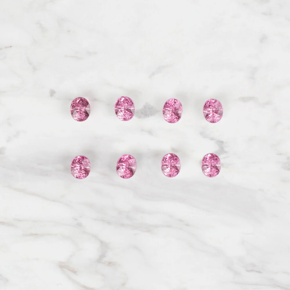Loren Crafts 8 Pack Button, Pink - 238 - Image 2