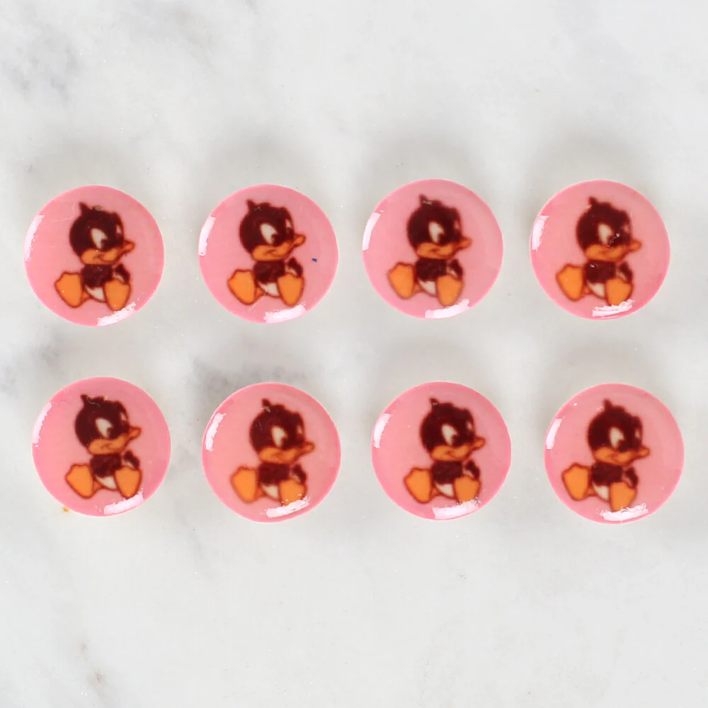 Loren Crafts 8 Pack Duck Patterned Button - 1202 - Image 2