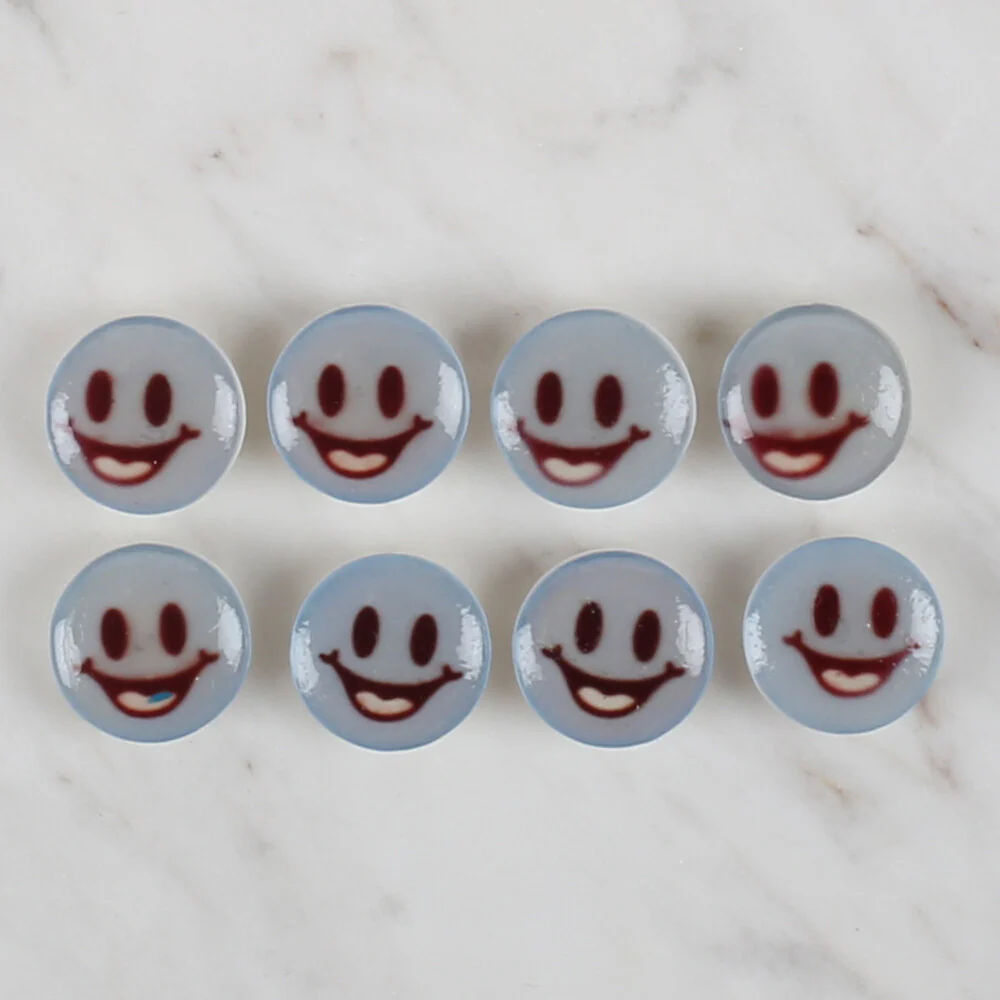 Loren Crafts 8 Pack Round Button, Blue - 699 - Image 2
