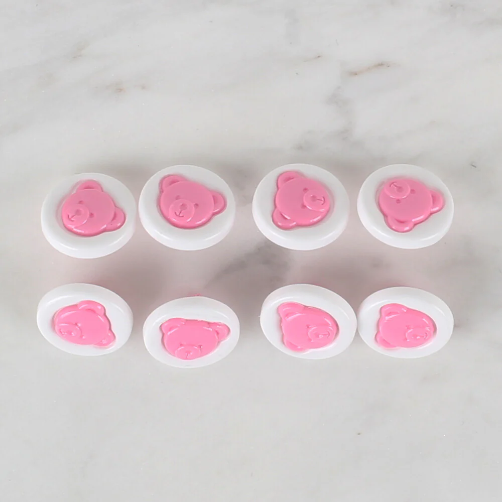 Loren Crafts 8 Pack Round Button, Pink - 625 - Image 2