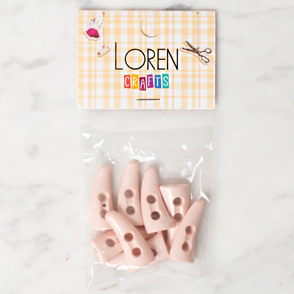 Loren Crafts 8 Pack Shepherd Button, Light Pink - 138