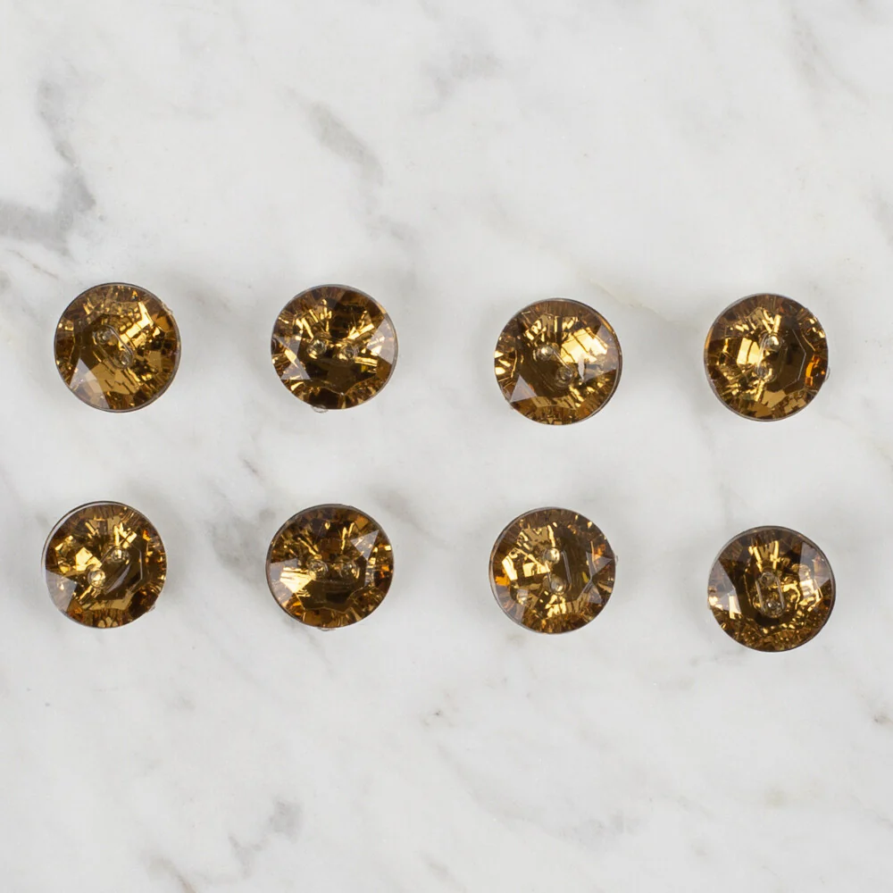 Loren Crafts 8 Pack Shiny Button, Bronze - 225 - Image 2