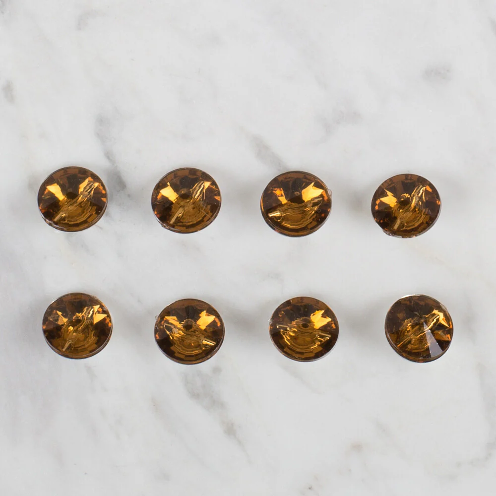 Loren Crafts 8 Pack Shiny Button, Brown - 208 - Image 2