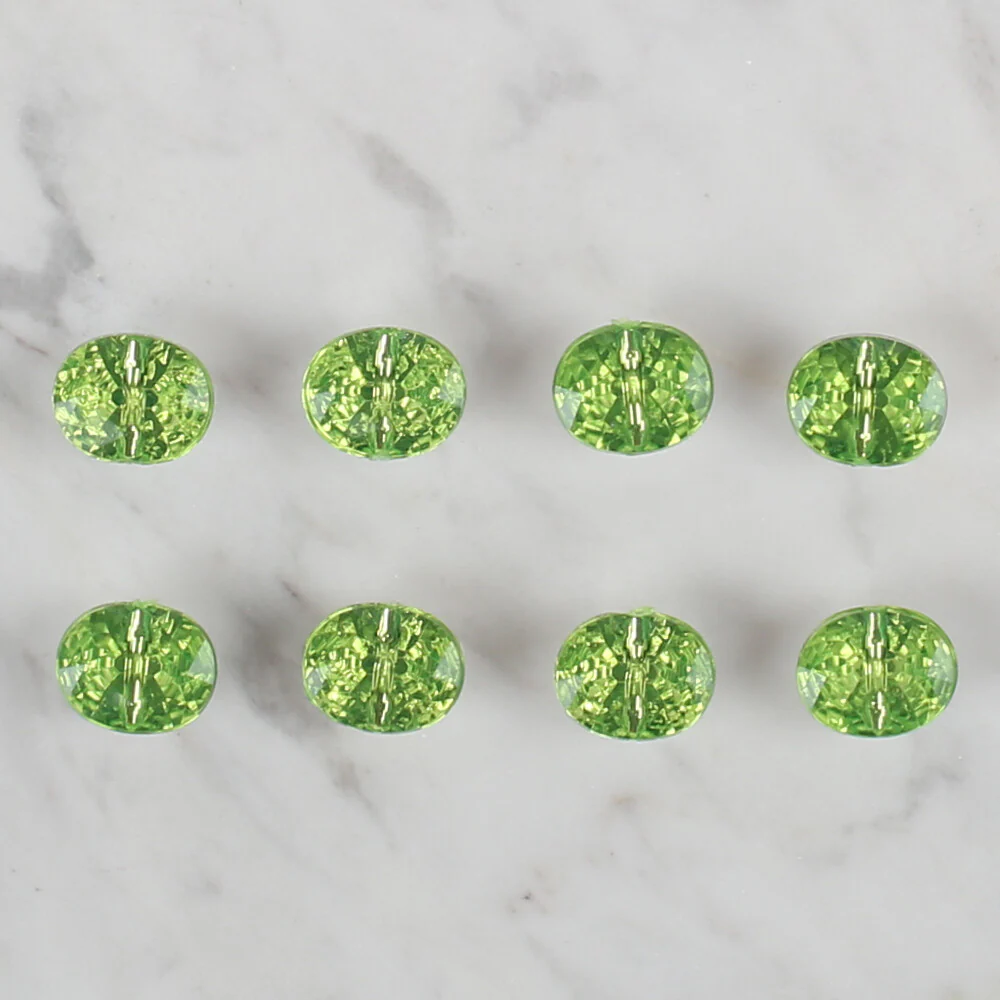 Loren Crafts 8 Pack Shiny Button, Green - 247 - Image 2