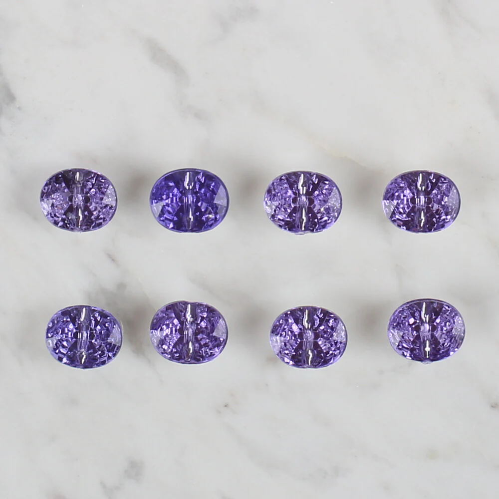Loren Crafts 8 Pack Shiny Button, Lilac- 235 - Image 2