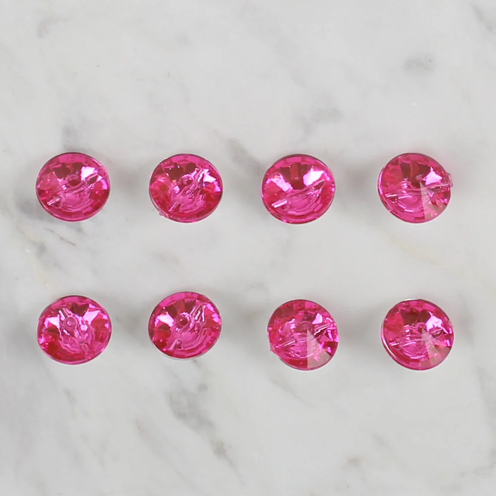 Loren Crafts 8 Pack Shiny Button, Pink - 203 - Image 2
