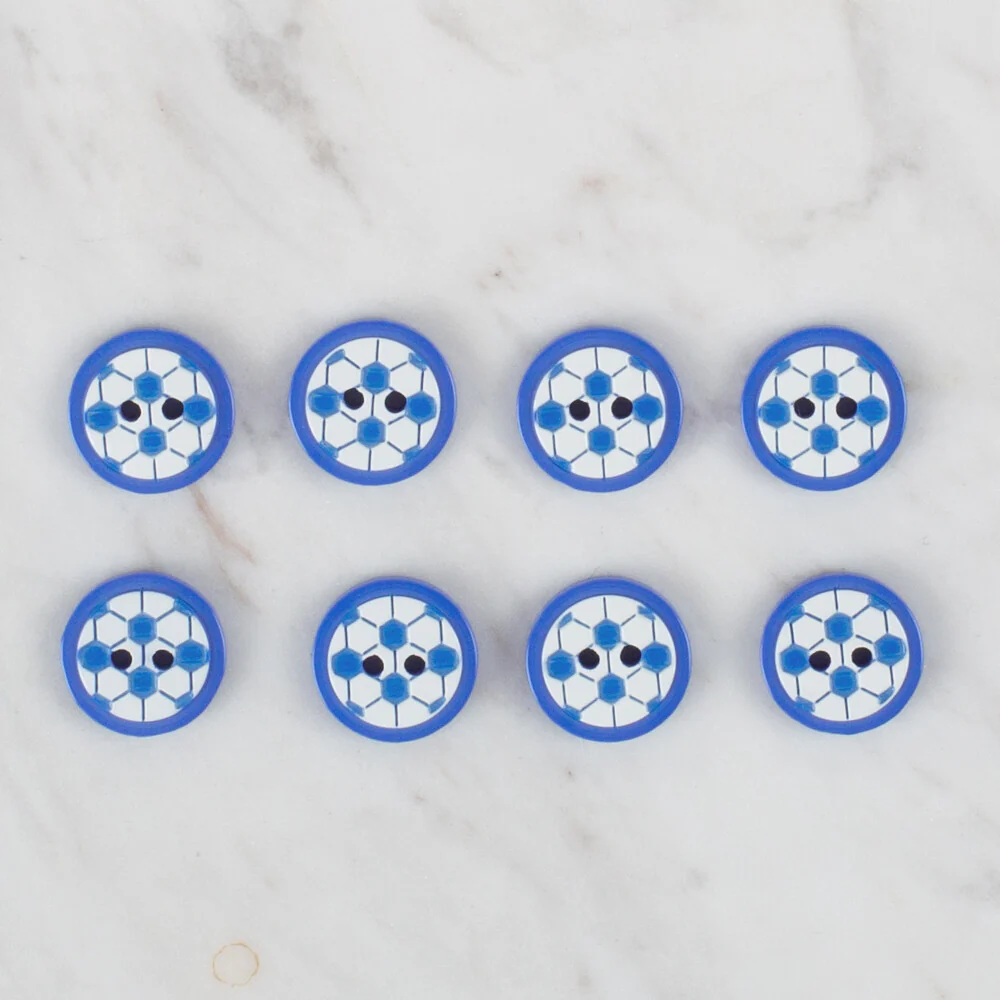 Loren Crafts 8 Pack Soccer Ball Button- 414 - Image 2