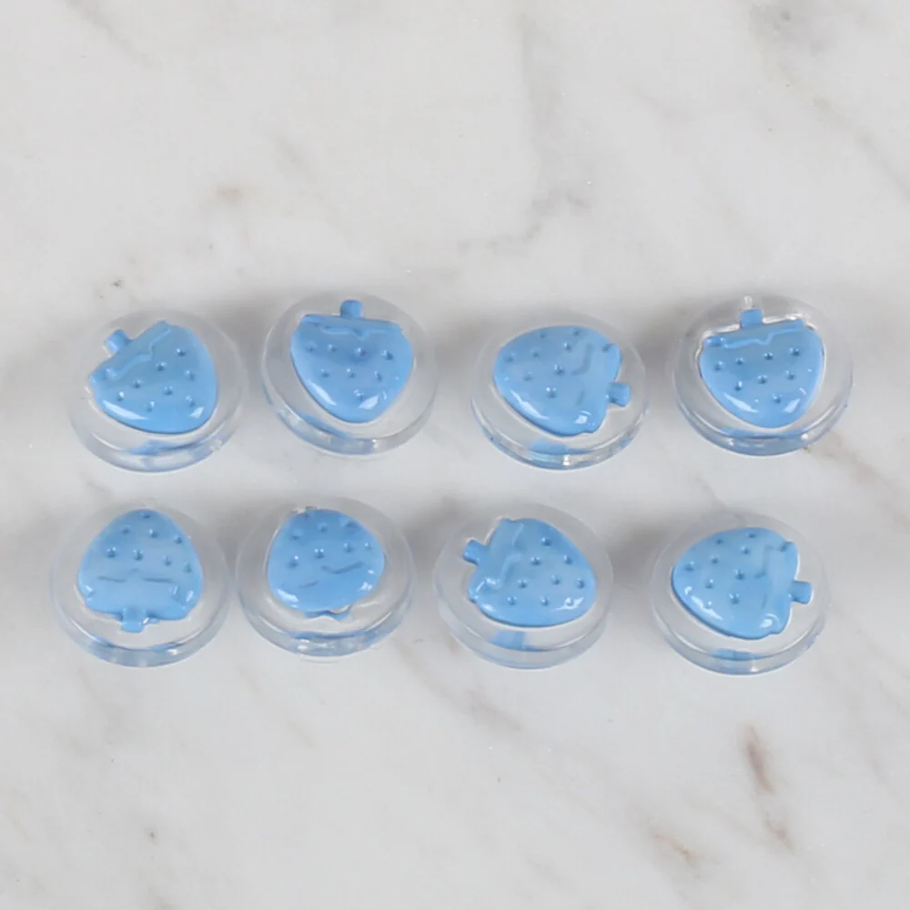 Loren Crafts 8 Pack Strawberry Button, Transparent Blue - 264 - Image 2
