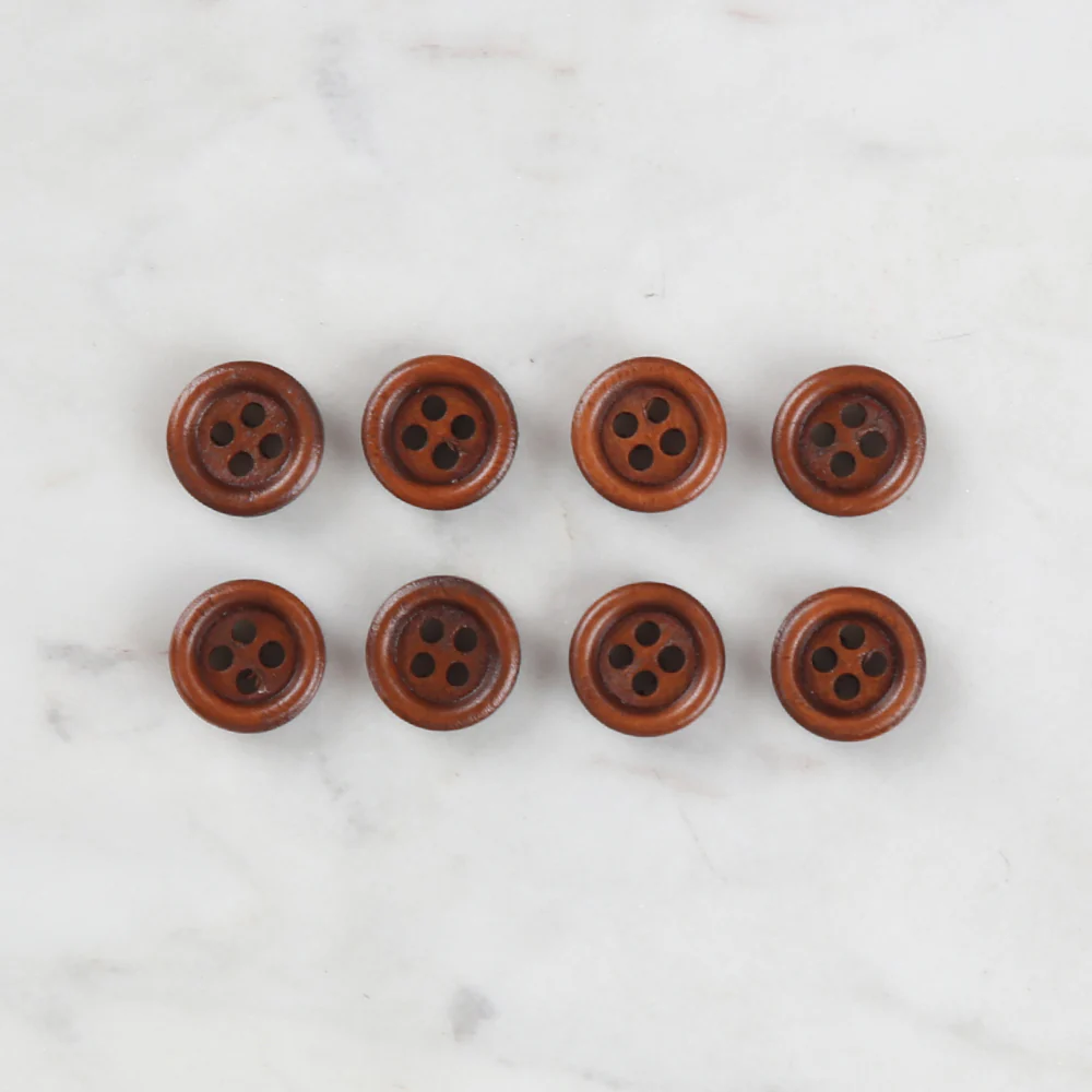 Loren Crafts 8  Pack Wooden Button - 720 - Image 2