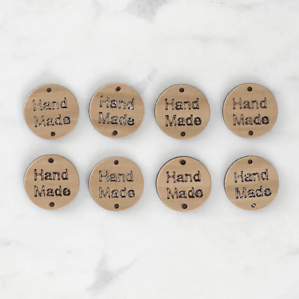 Loren Crafts 8 Pcs "Handmade" Button - 1607