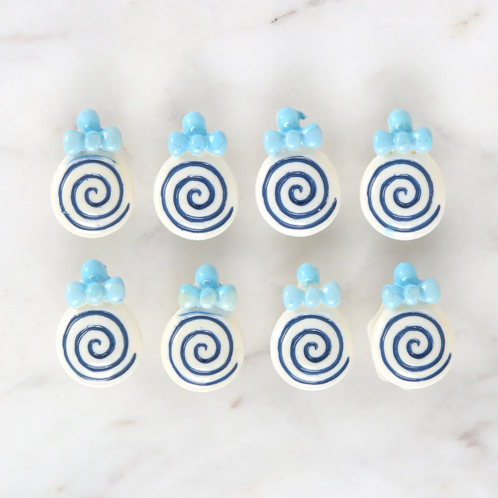 Loren Crafts 8-piece Blue Sugar Button - 3026 - Image 2