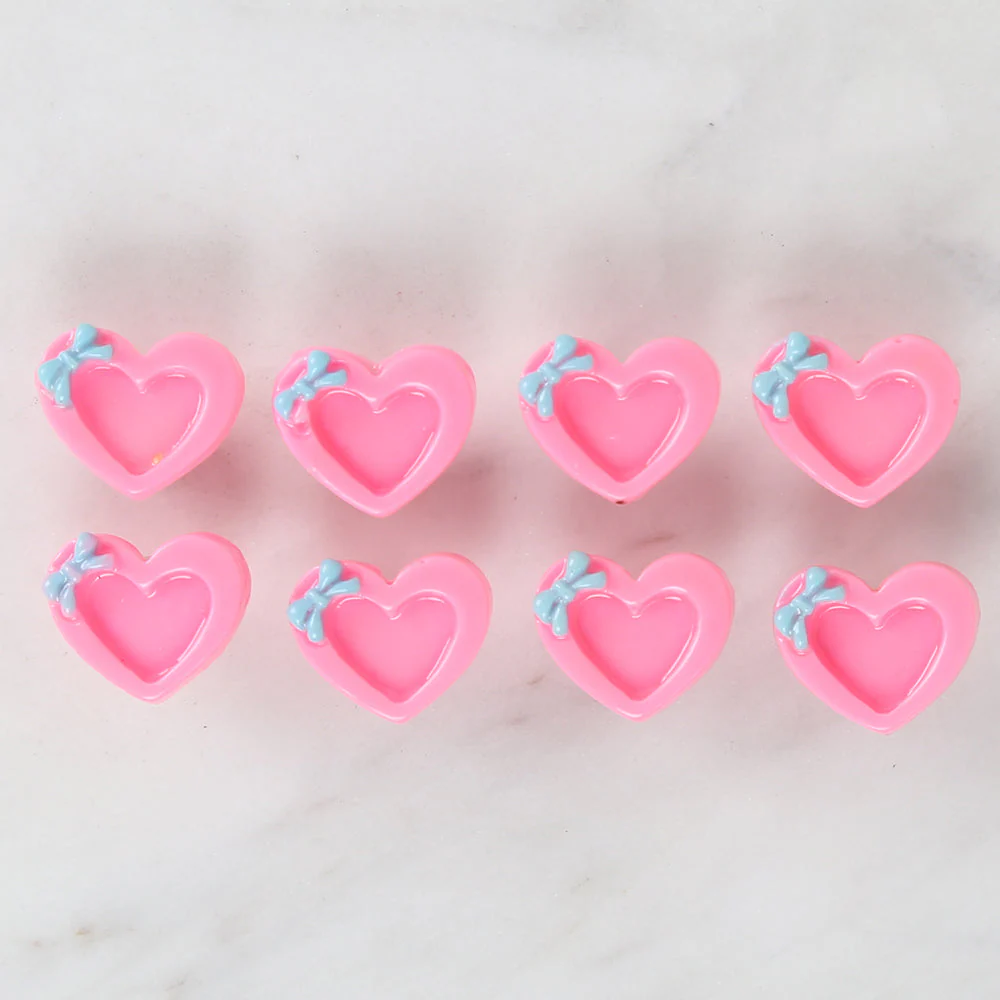 Loren Crafts 8-piece Pink Heart Button - 3016 - Image 2