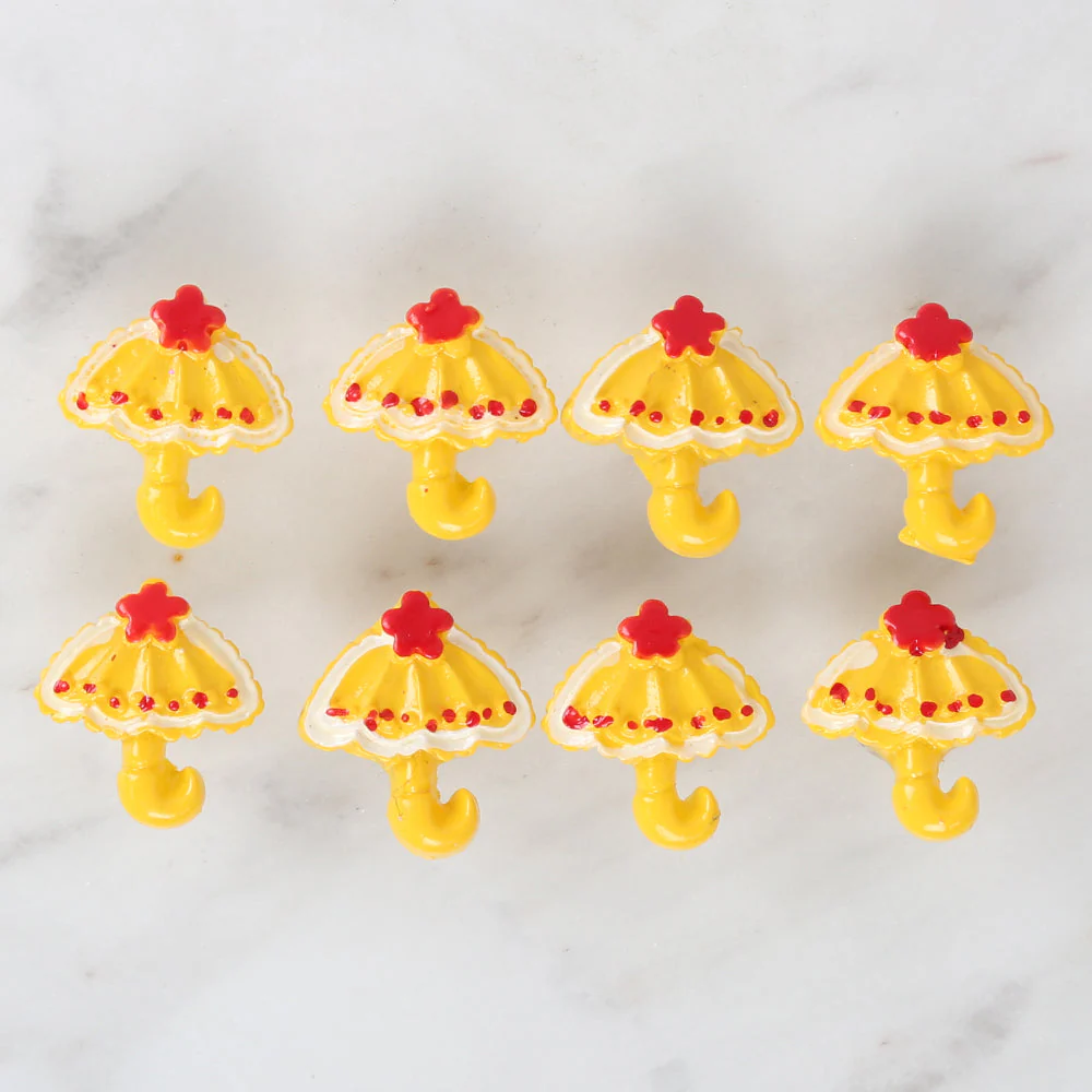 Loren Crafts 8-piece Yellow Umbrella Button - 3009 - Image 2