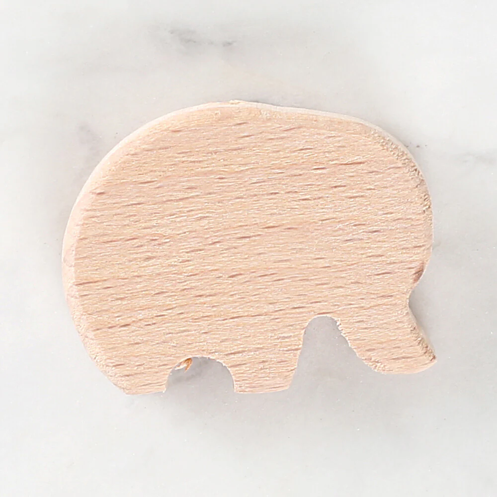 Loren Crafts Elephant Shaped Wooden Bead