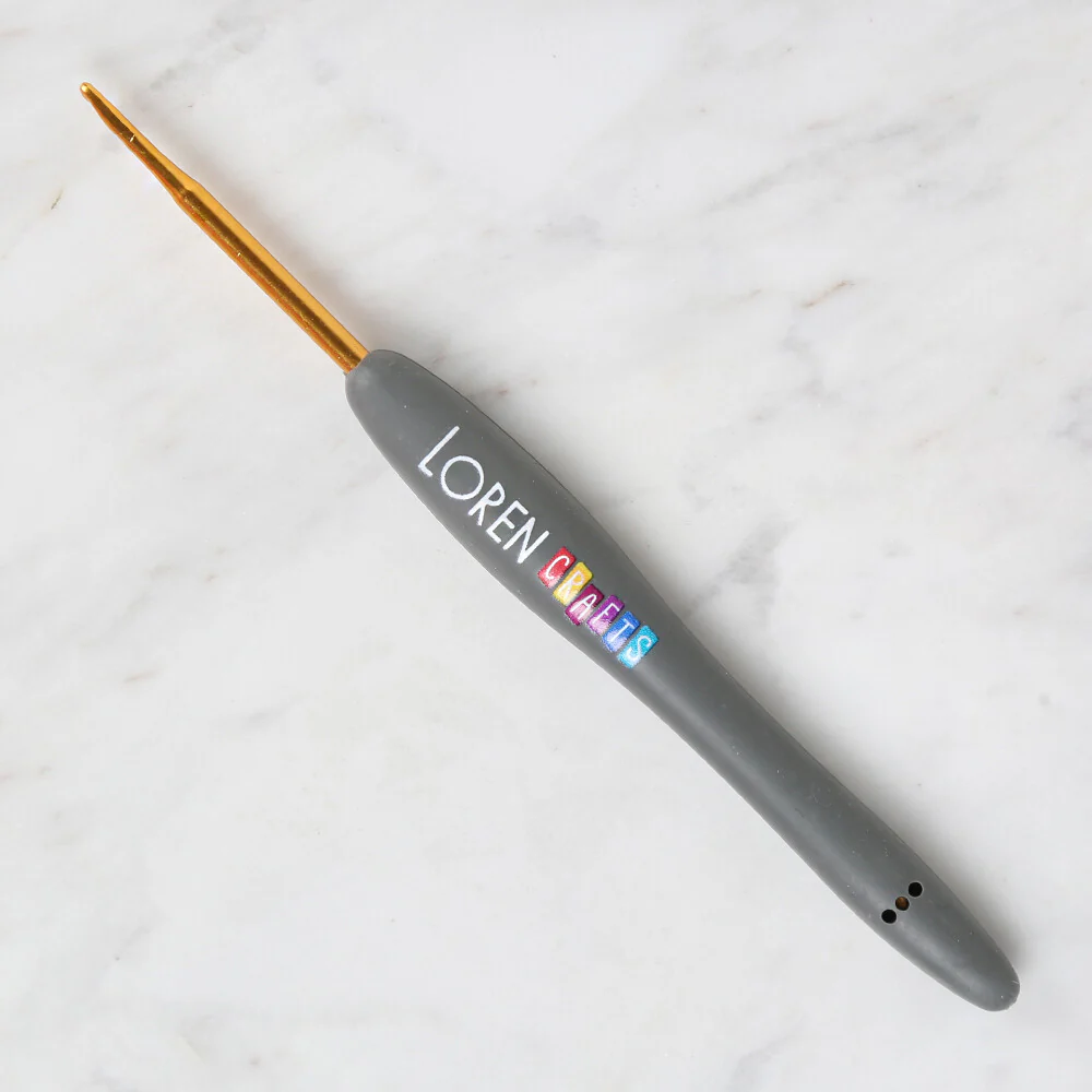 Loren Crafts Golden Tip Soft Handle Wool Crochet Hook LRN - 041 2 mm - Image 2