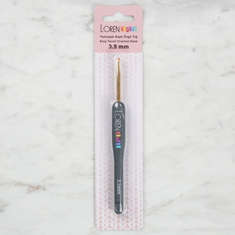 Loren Crafts Golden Tip Soft Handle Wool Crochet Hook LRN - 041 3,5 mm