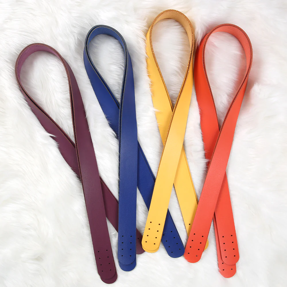 Loren Crafts Leather Bag Handle 2 Pcs - Yellow - Image 3