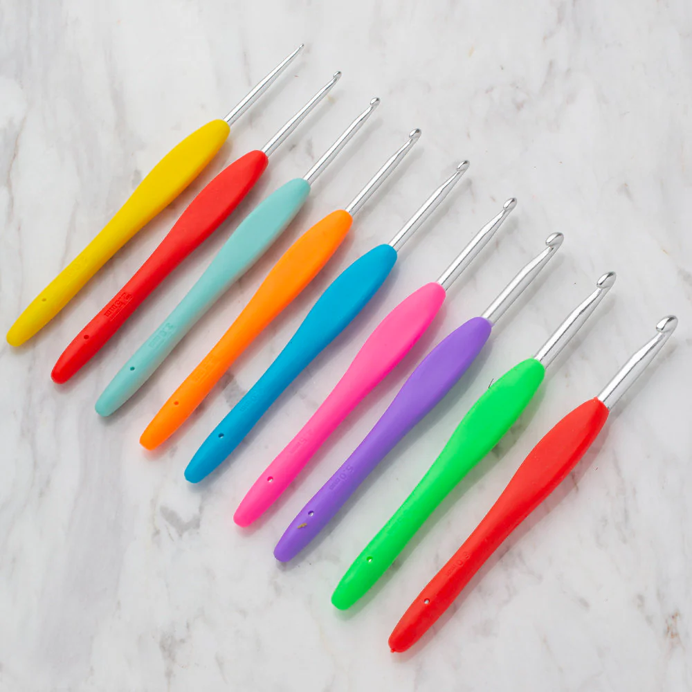 Loren Crafts Soft Handle Wool Crochet Hook Set 9-Piece