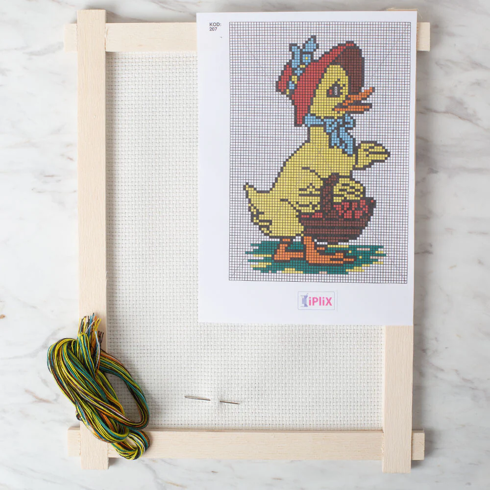 Loren Cross Stitch Kit, Duck with a Basket - 207 - Image 2