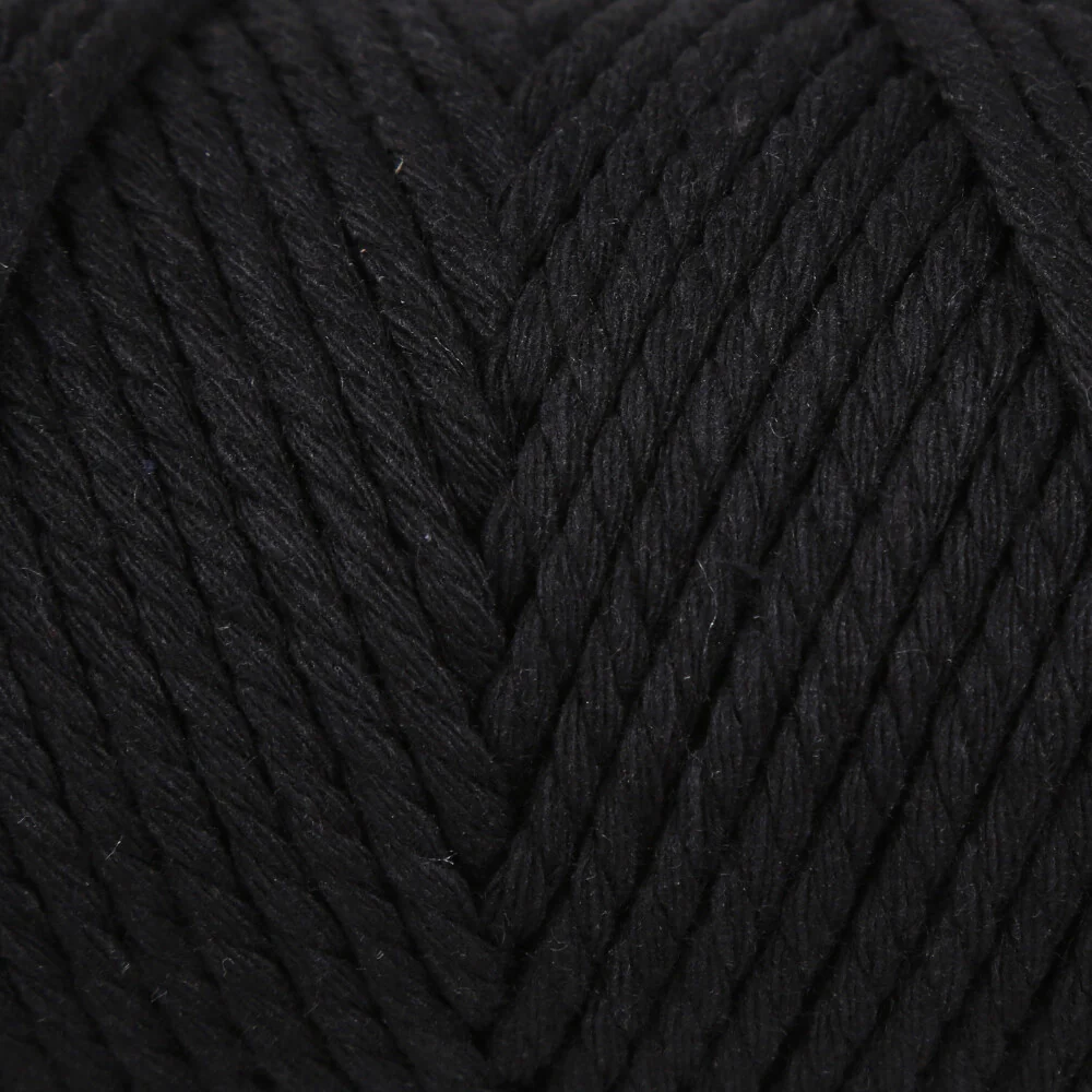 Loren Decor Slim Macrame Yarn, Black - L006 - Image 2