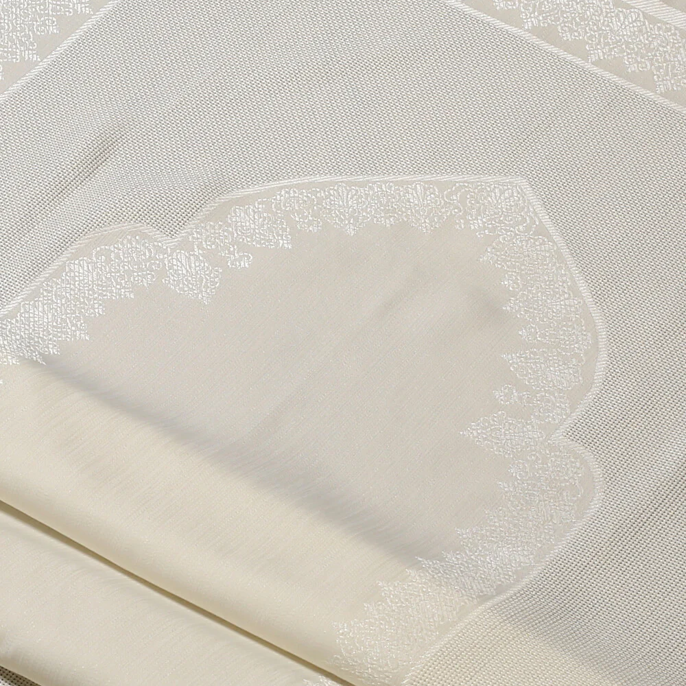 Loren Embroidery Fabric - Cream - Image 2