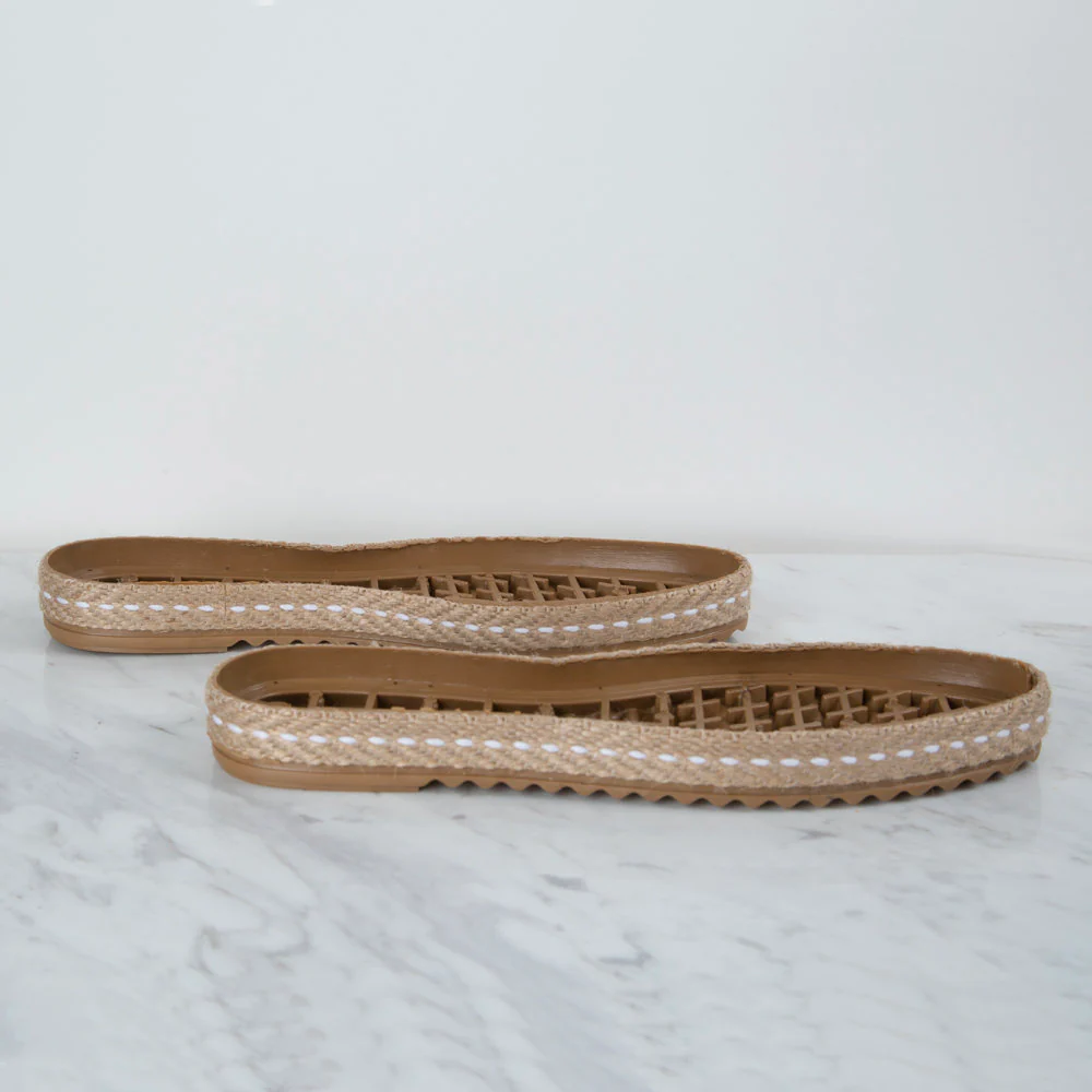 Loren Espadrille / Shoe Sole Straw Size:37 (US 6.5) White - Image 3