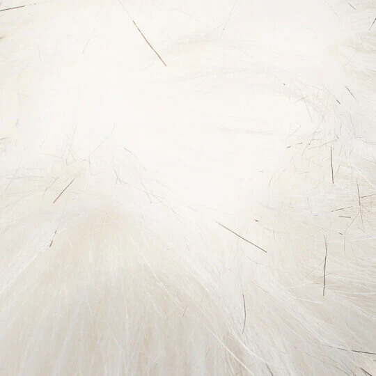 Loren Faux Fur Pom Pom, Ecru - Image 2