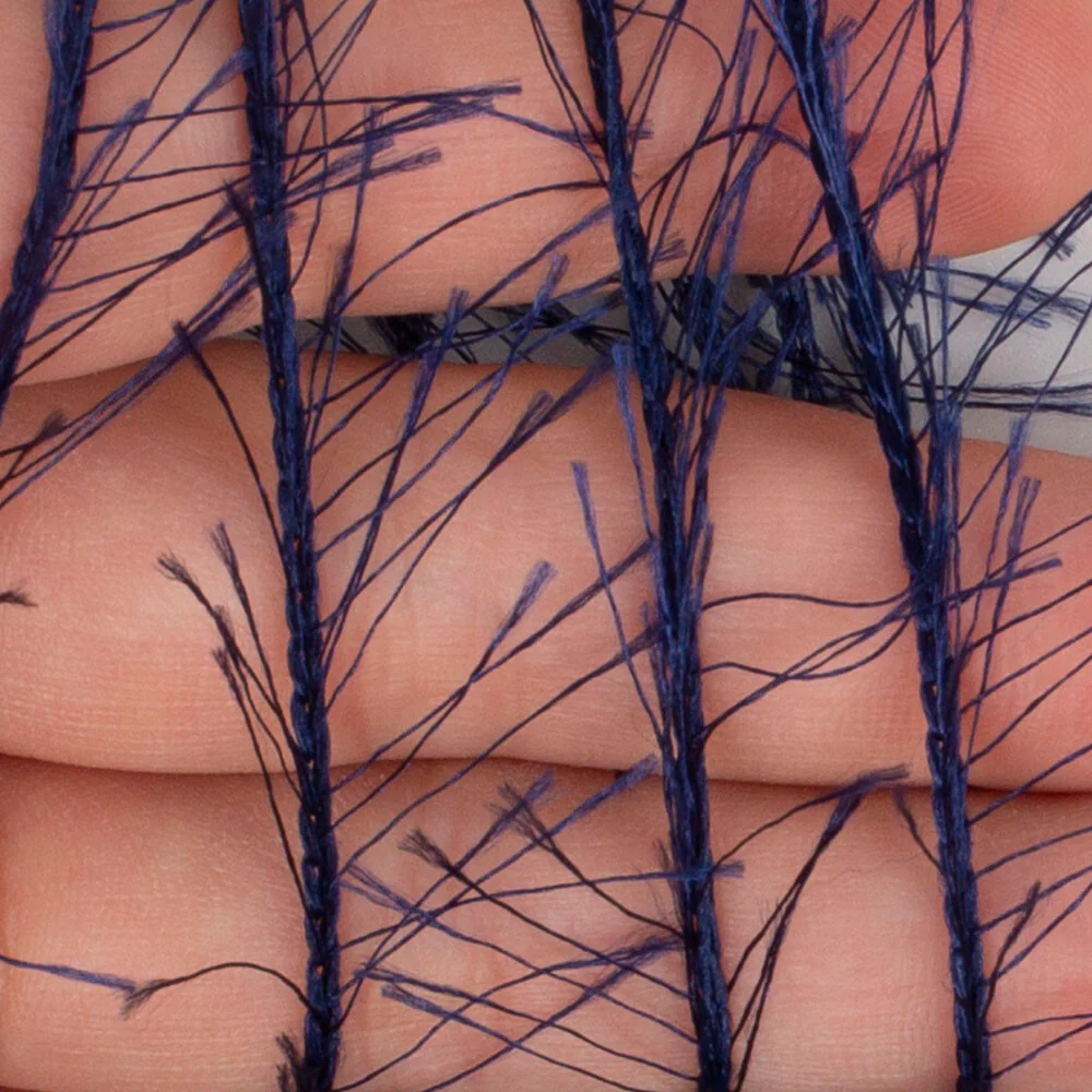 Loren Furry Knitting Yarn, Navy Blue - RF005 - Image 3