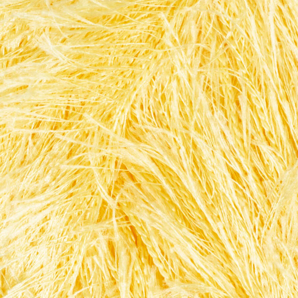 Loren Furry Knitting Yarn, Yellow - RF048 - Image 2