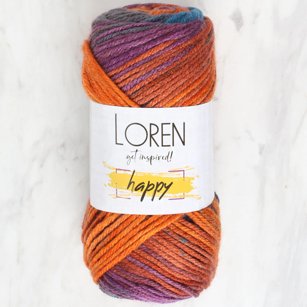 Loren Happy Knitting Yarn, Variegated - RH003