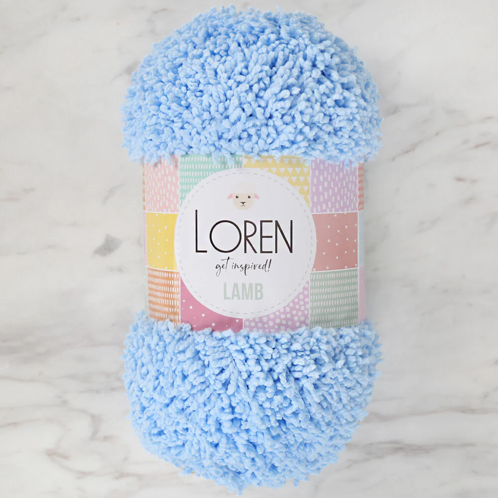 Loren Lamb Baby Yarn, Blue - R040