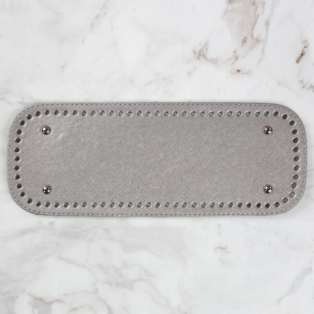 Nas Leather Bag Base 32.5 cm - Grey