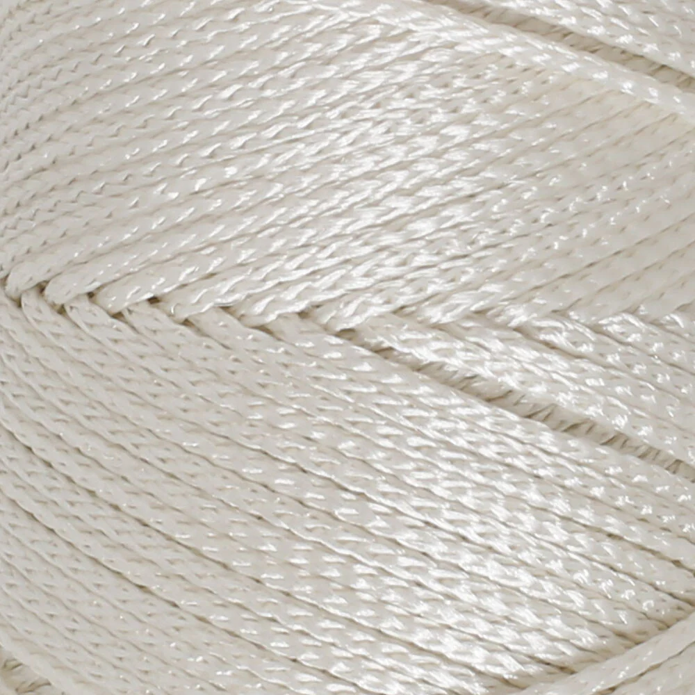 Loren Macrame Knitting Yarn, Cream - RM 010 - Image 2