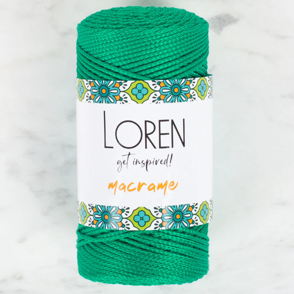 Loren Macrame Knitting Yarn, Green - RM 0175