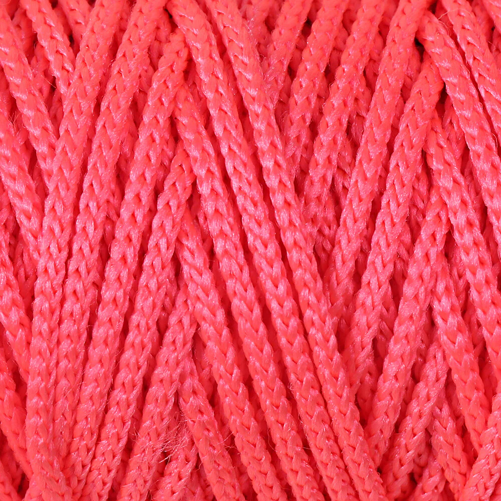 Loren Macrame Knitting Yarn, Neon Pink - L116 - Image 2
