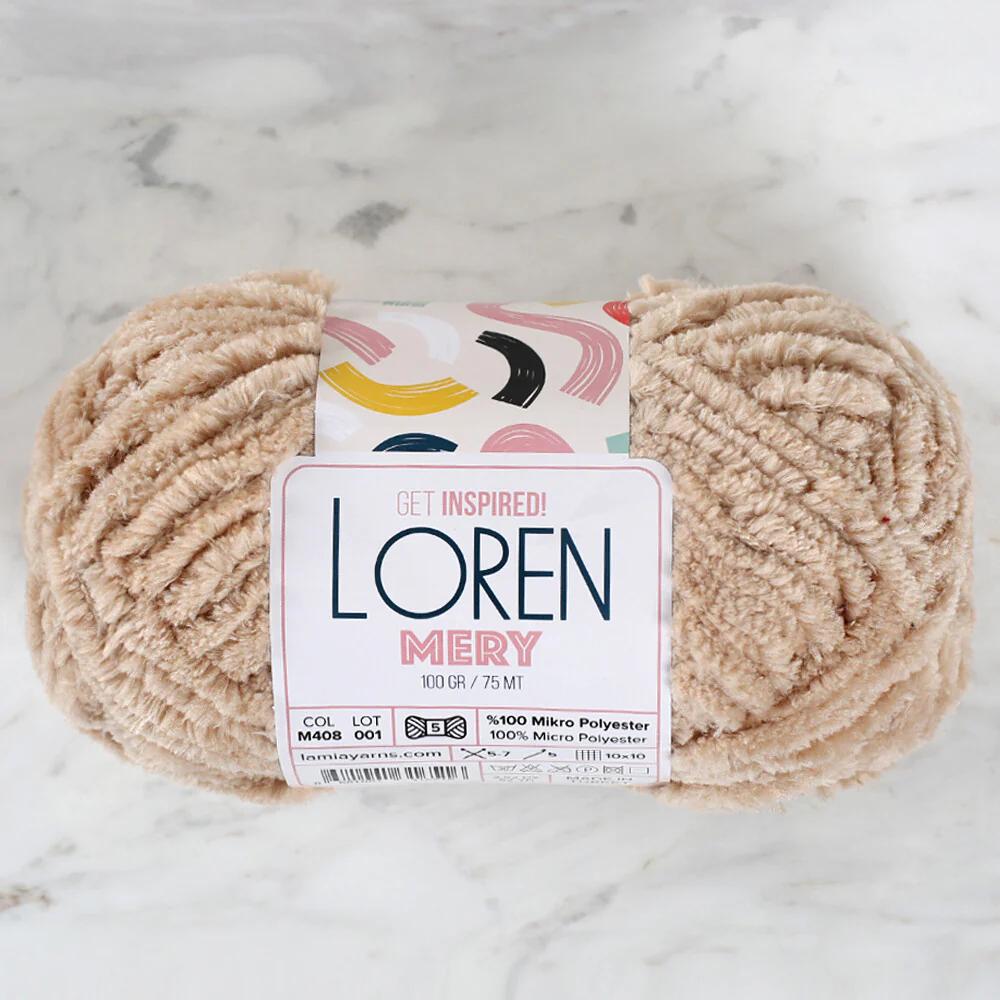 Loren Mery Yarn, Beige - M408 - Image 2