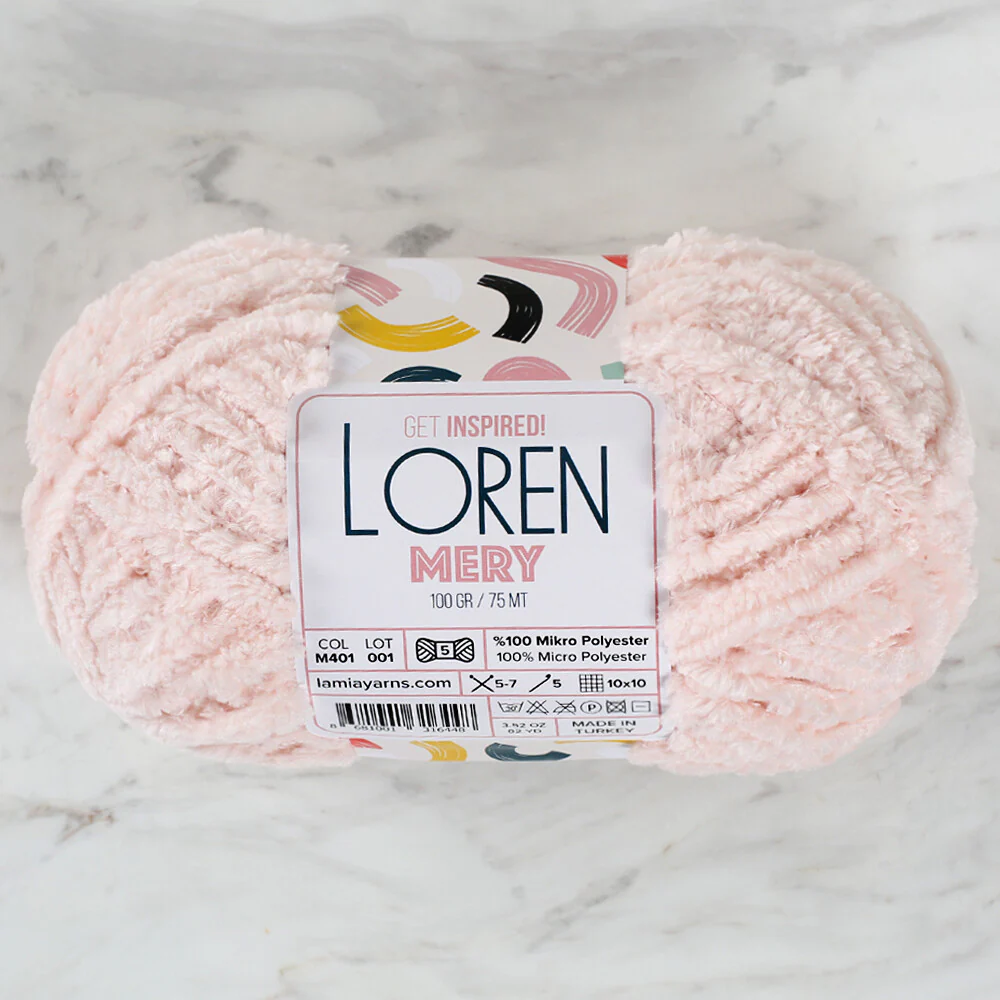 Loren Mery Yarn, Powder Pink - M401 - Image 2