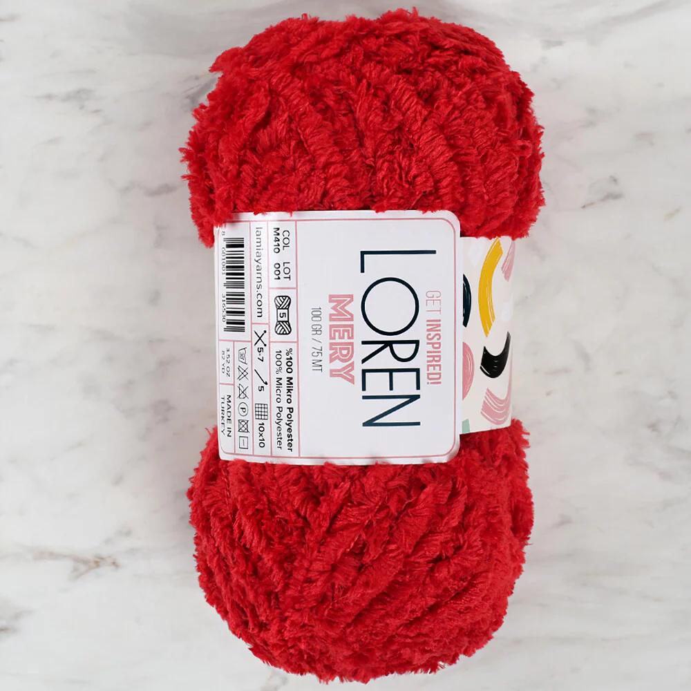 Loren Mery Yarn, Red - M410