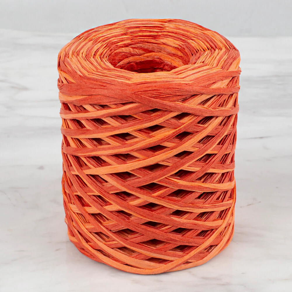 Loren Natural Raffia Paper Yarn, Variegated, 50 gr