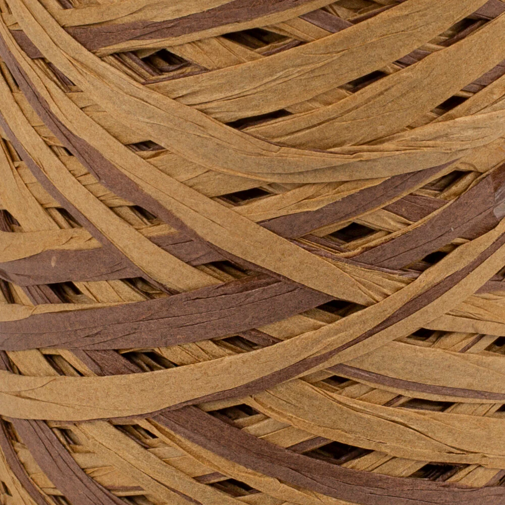 Loren Natural Raffia Paper Yarn, Variegated, 50 gr - Image 2