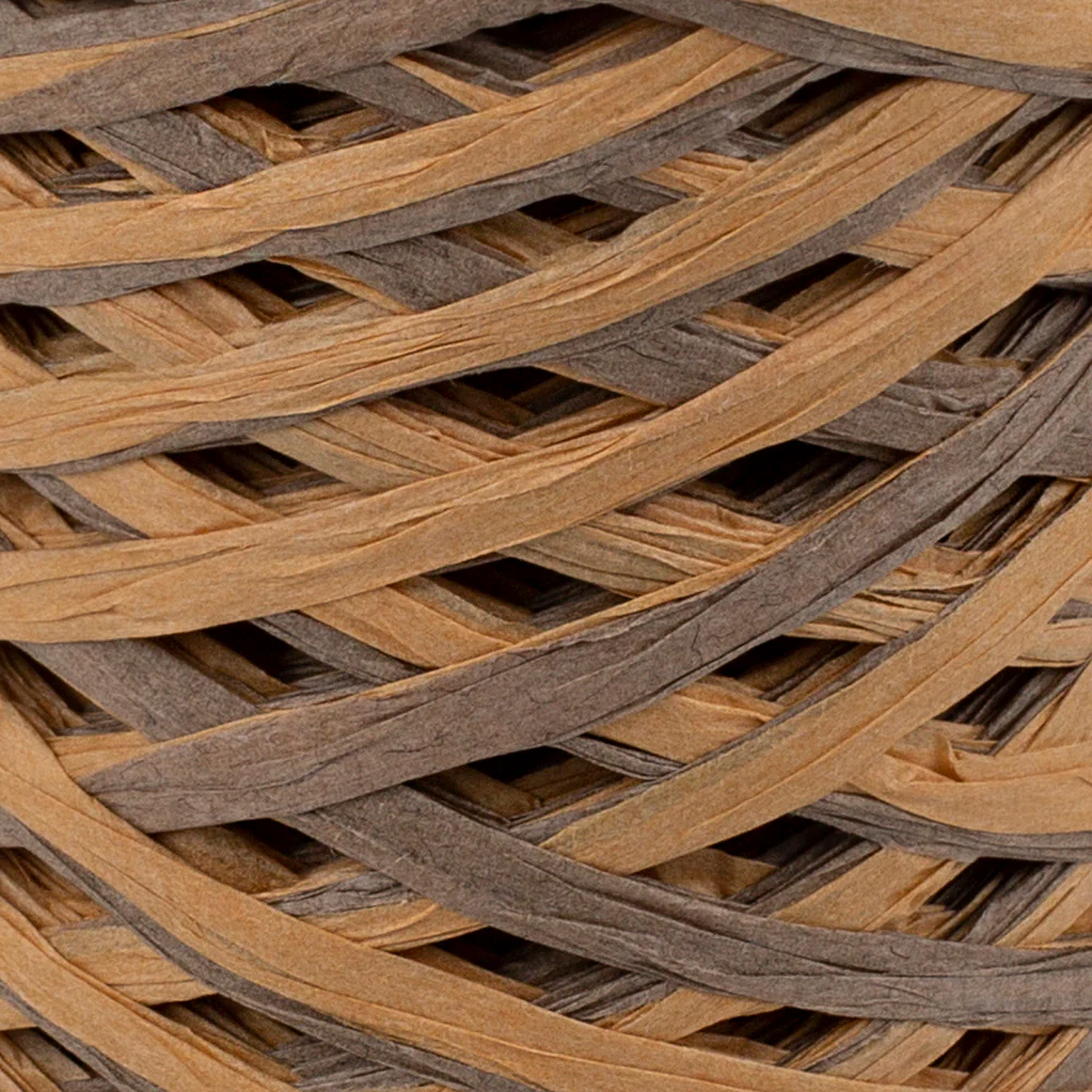 Loren Natural Raffia Paper Yarn, Variegated, 50 gr - Image 2