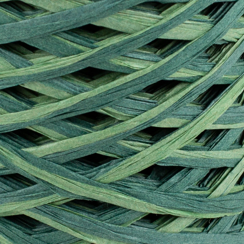 Loren Natural Raffia Paper Yarn, Variegated, 50 gr - Image 2