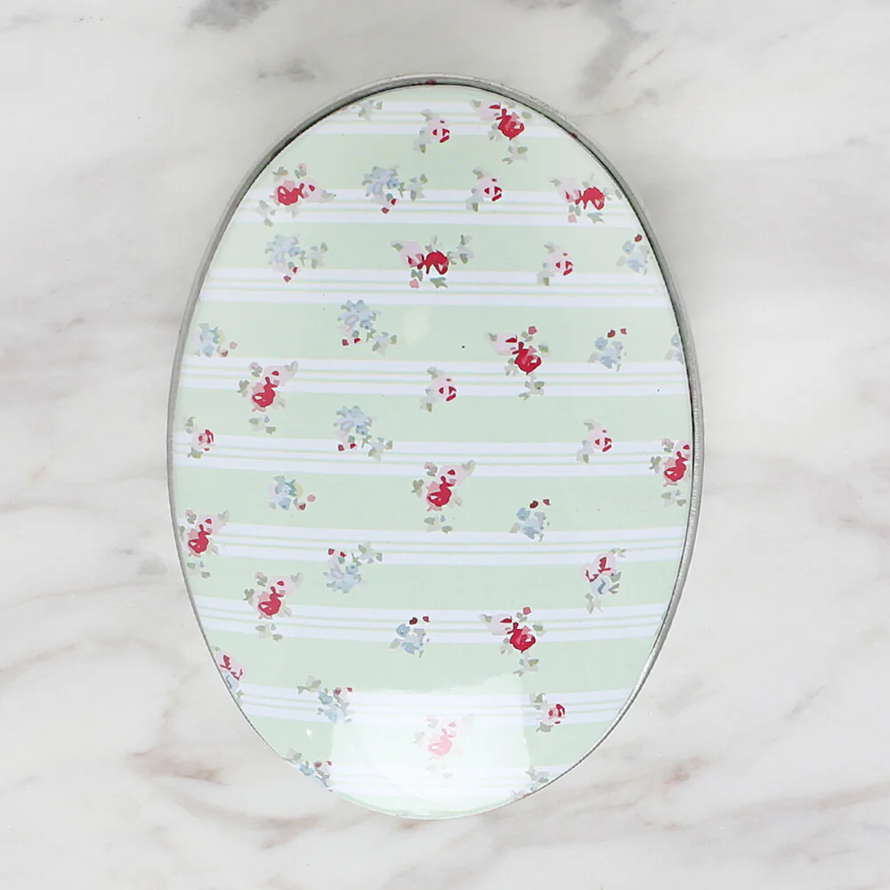 Nas Oval Shaped Tin Storage Box