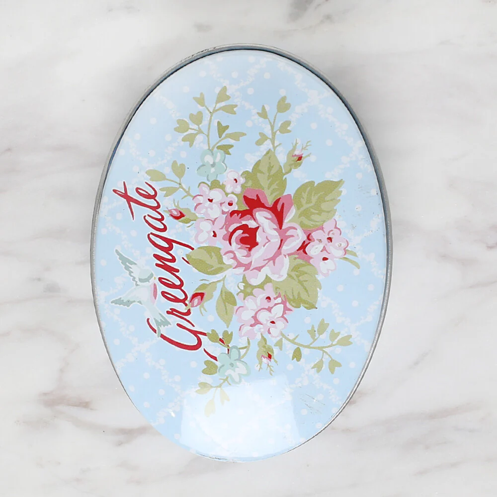 Nas Oval Shaped Tin Storage Box