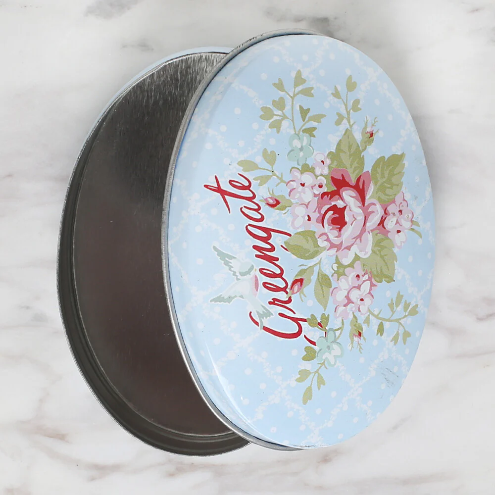 Nas Oval Shaped Tin Storage Box - Image 2