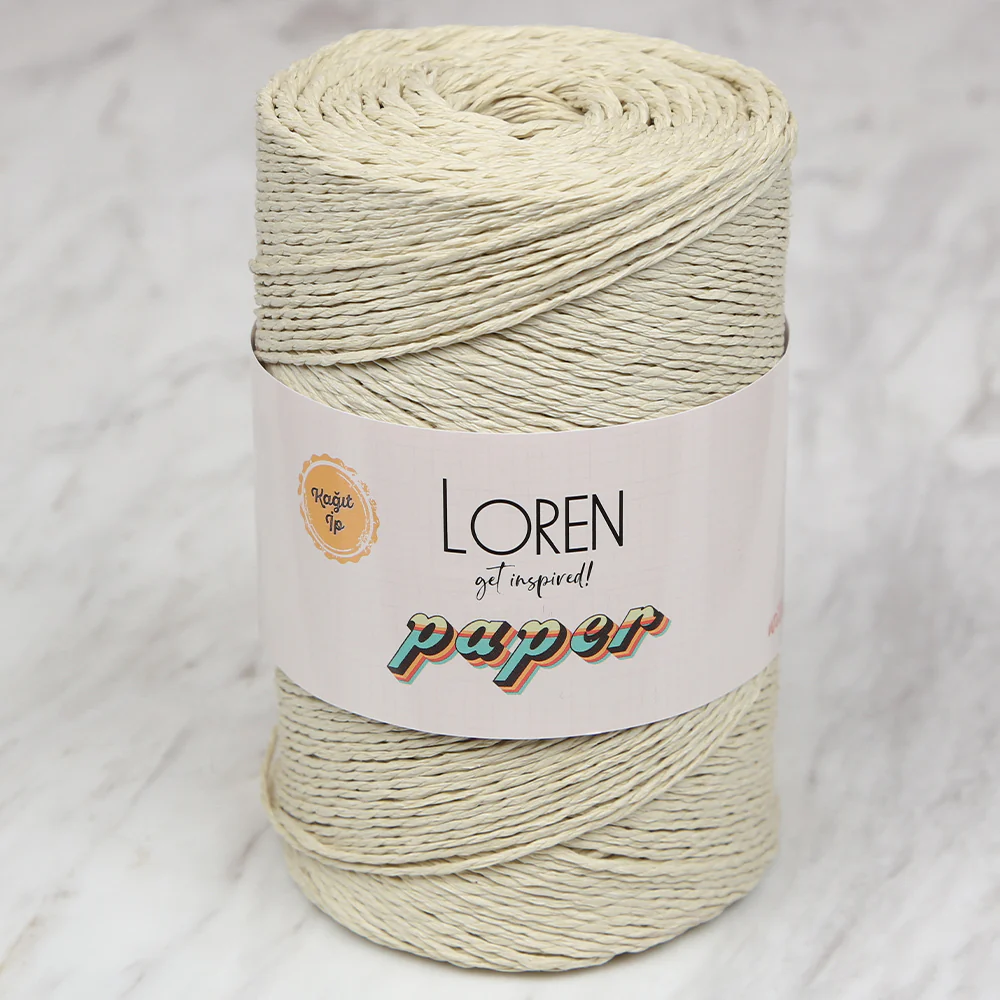 Loren Paper Yarn ,Cream - RH39