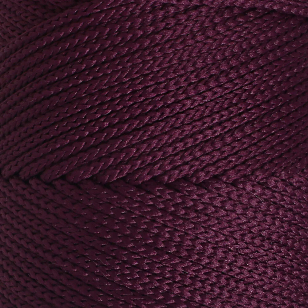 Loren Polyester Soft Macrame Yarn, Aubergine - LM038 - Image 2