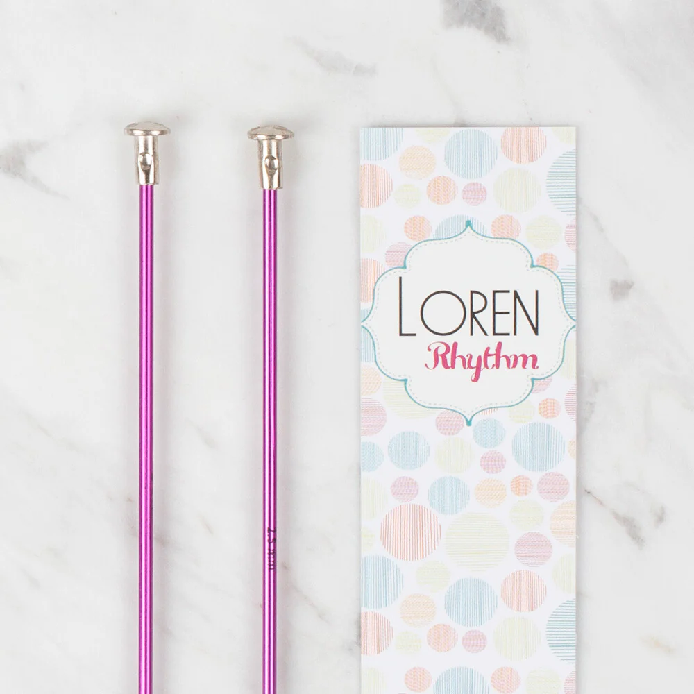 Loren Rythm Knitting Needle, Metal, 2,5mm, Purple - Image 2